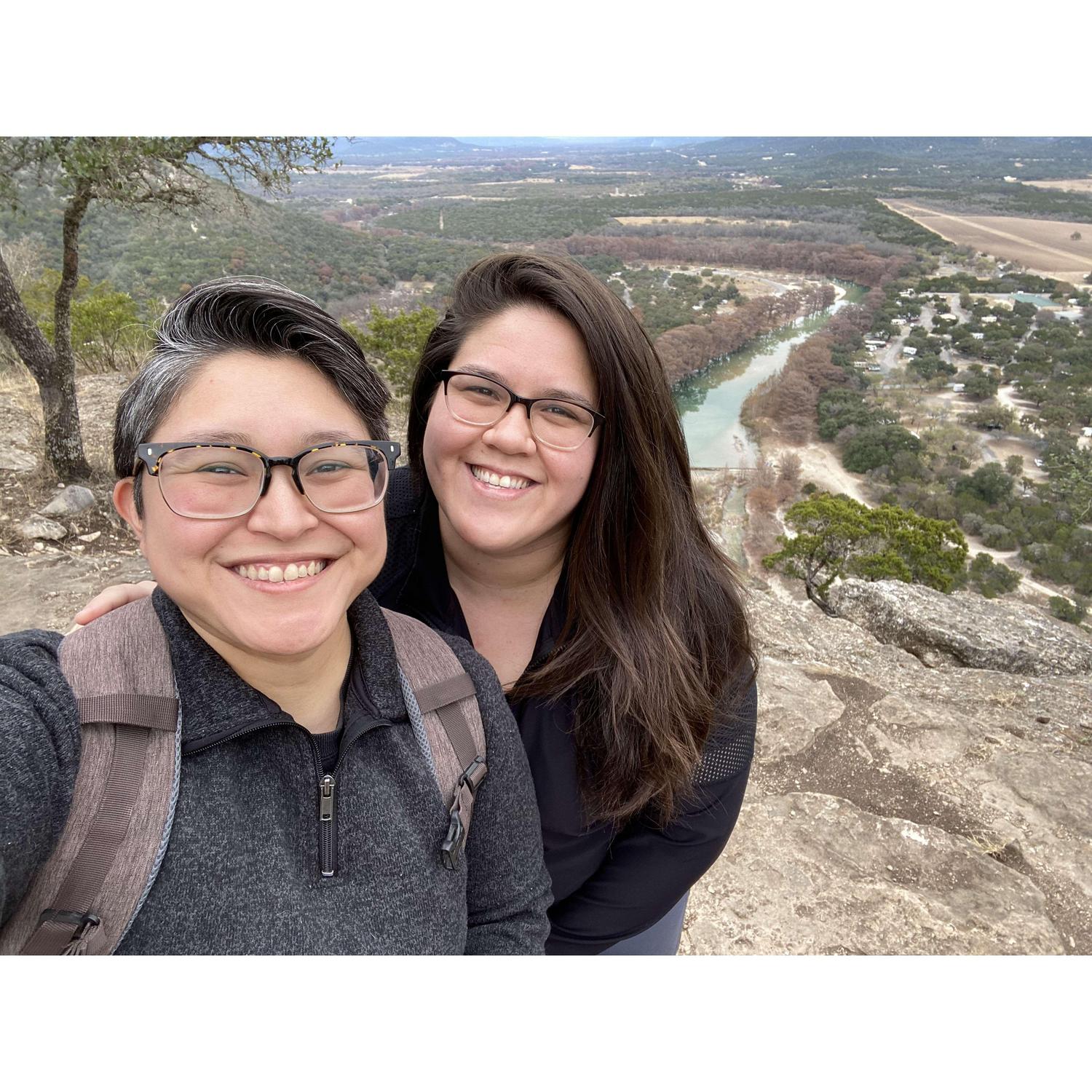 Our first hike at Garner State Park