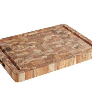 Teakhaus End Grain Wood Reversible Trencher Butcher Block - World Market