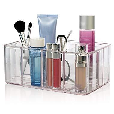 STORi Clear Plastic 5-Compartment Organizer, 10" x 7",