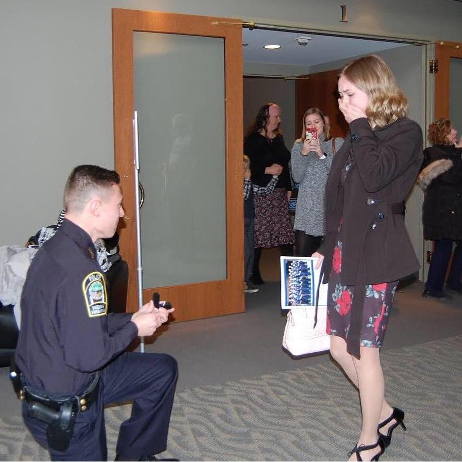 Alex proposing on January 17, 2019