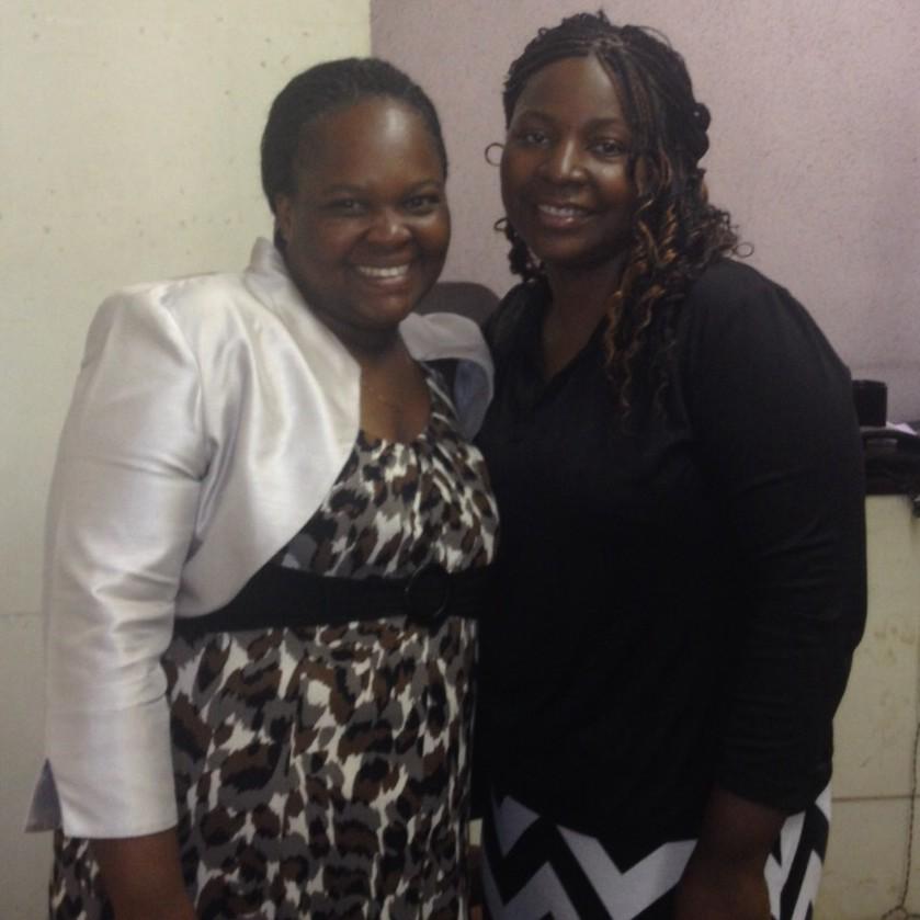 Chiedza with Valery, Innocent's big sister.