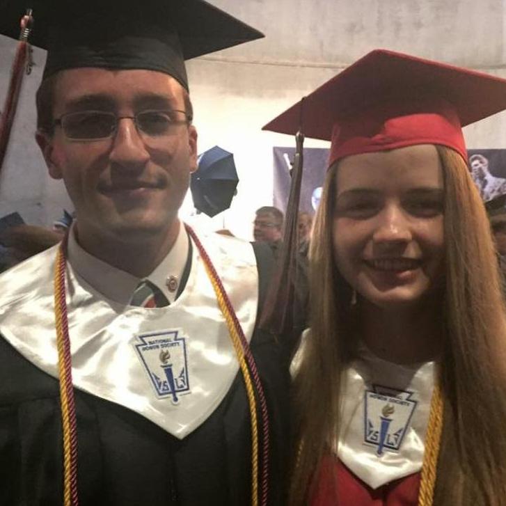 This is us graduating from Field high school together in the top ten.