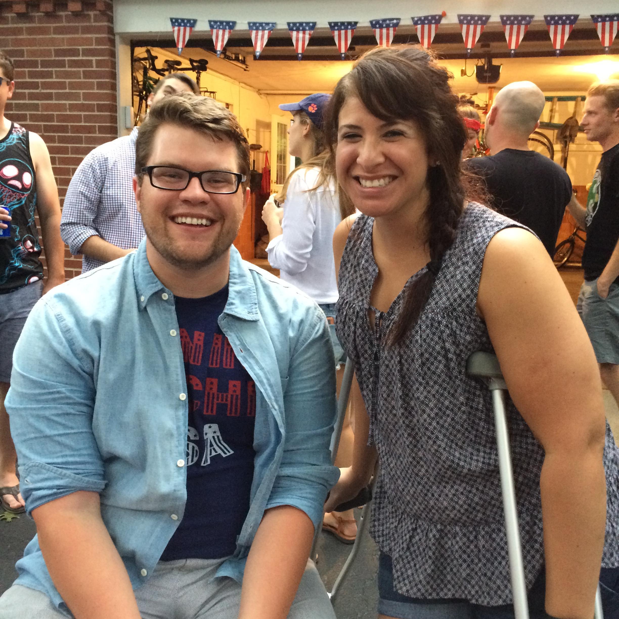 Hobbling around together for the 4th of July in UA, Summer 2016