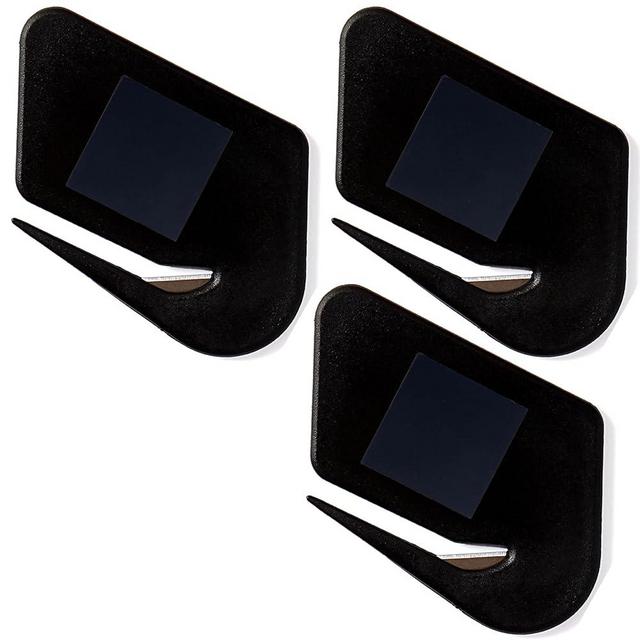 Magnetic Letter Openers Envelope,3 Pack,Envelope Opener Slitter,Mail Openers Blade with Magnet,Letter Opener for Women,Men,Office,Envelope Cutter (Black)