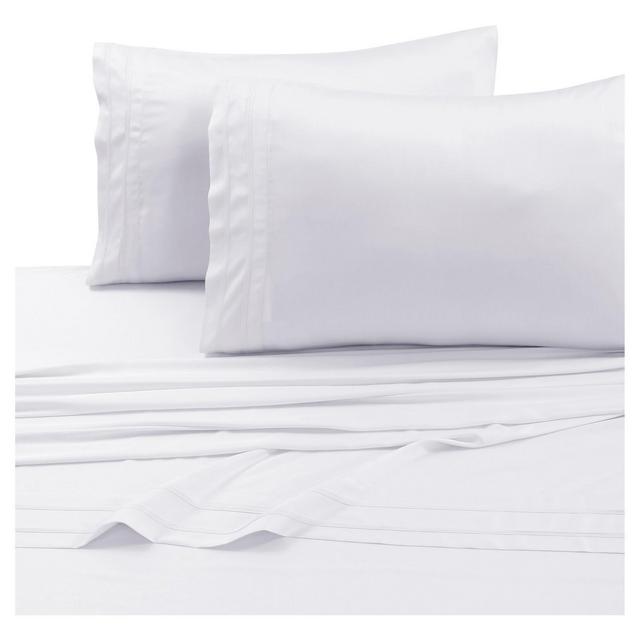 Rayon from Bamboo Deep Pocket Solid Sheet Set (Queen)White 300 Thread Count - Tribeca Living