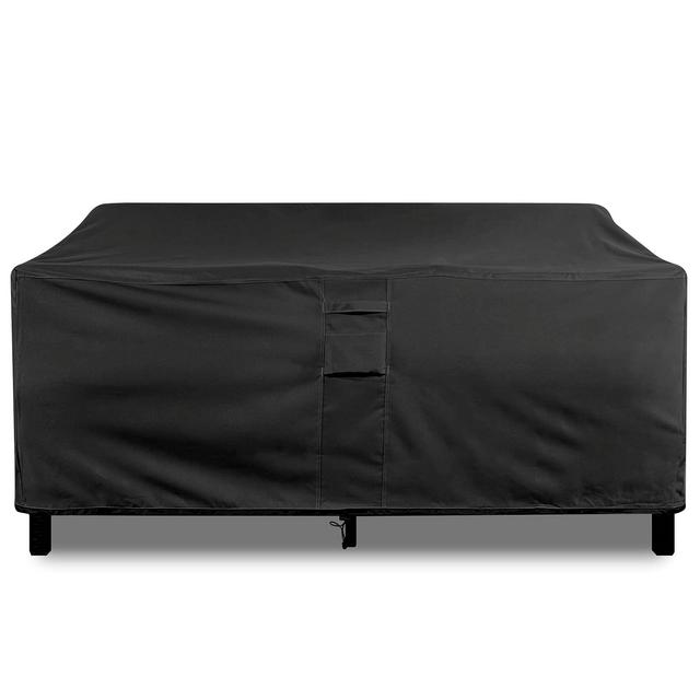 KHOMO GEAR Large-Black GER-1080 Waterproof Heavy Duty Outdoor Lounge Loveseat Sofa Patio Cover, (88'' x 32.5'' x 33"),Large (88'' x 32.5'' x 33")