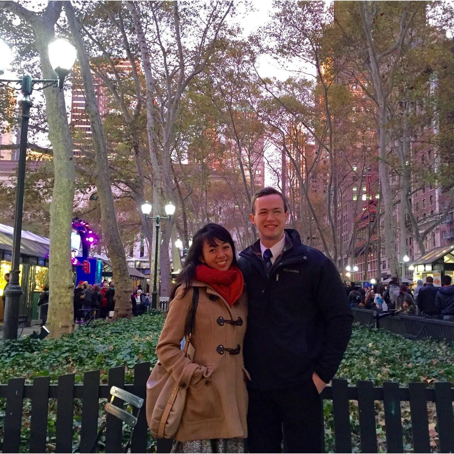 Alexandra and my first trip to NYC in winter 2015. Our first trip together was filled with a Broadway show and dinner out on the town!