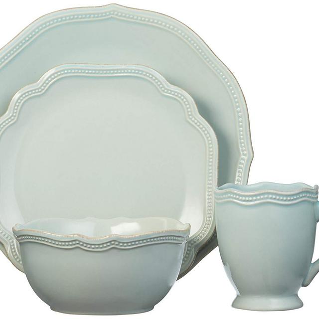 Lenox 4 Piece French Perle Bead Place Setting, Ice Blue