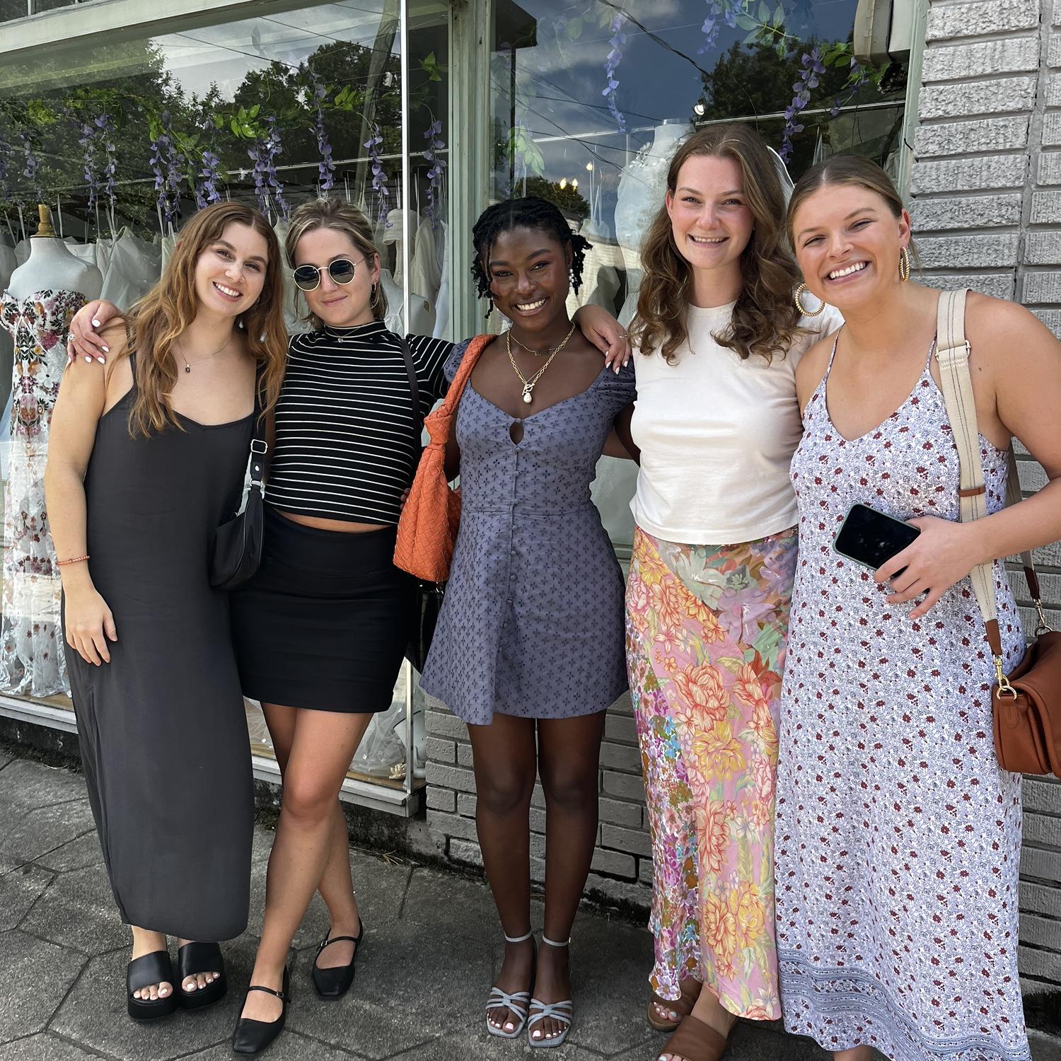 Wedding dress shopping with my best friends!