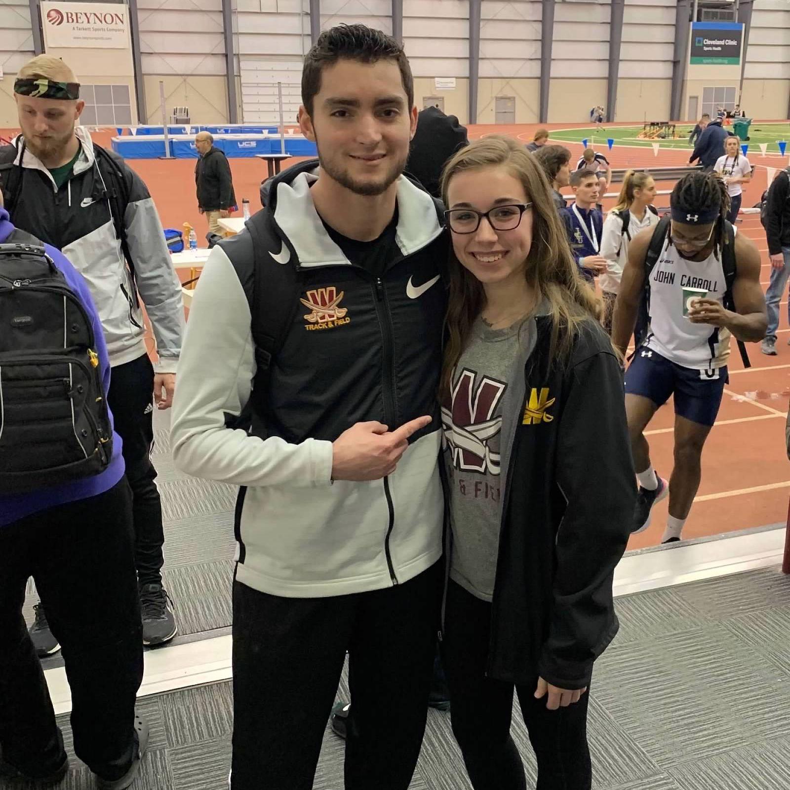 Supporting Bryce at his Walsh track meets!