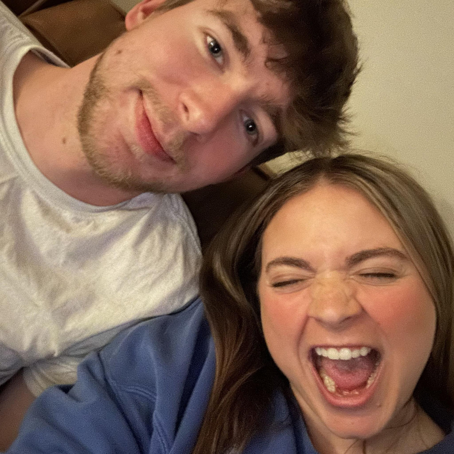 Our most recent selfie! This day, we picked out Nick's suit for the wedding and both of our wedding bands!