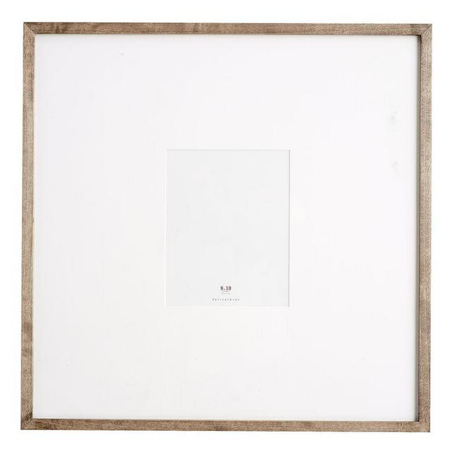 Wood Gallery Oversized Frame, 8 x 10 (25"x25" without mat), Gray