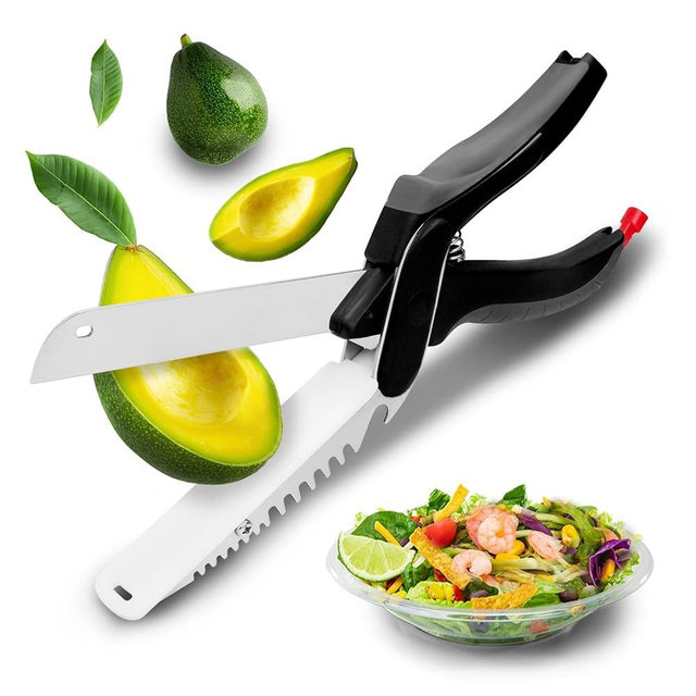 Vegetable Cutter, Kitchen Scissors All Purpose for Cutting Meat,Vegetable,Fruit,Salad,Chicken,Sharp Heavy Duty Shears with Cutting Board,Dishwasher Safe,Food Scissors Veggie Chopper Kitchen Gadgets