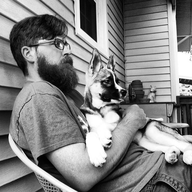 Right after we adopted Juno, in the first house we lived in together!