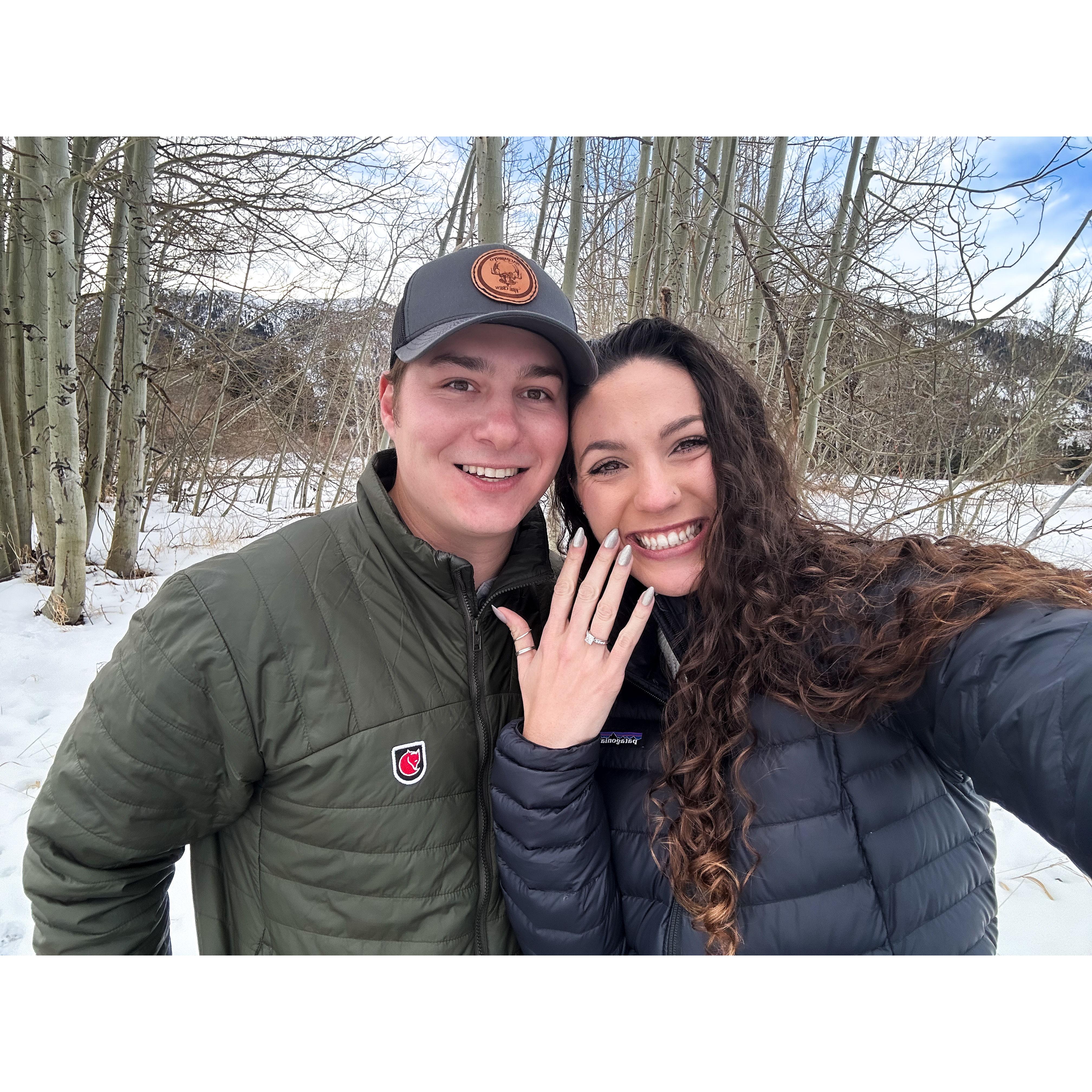 The moment we got engaged - 01/21/24 in Mammoth Lakes