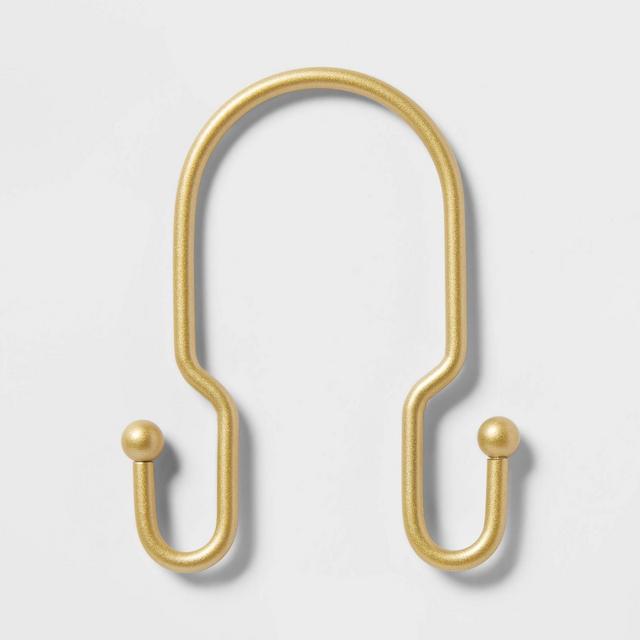 Metal Double Shower Hooks Brass - Room Essentials™