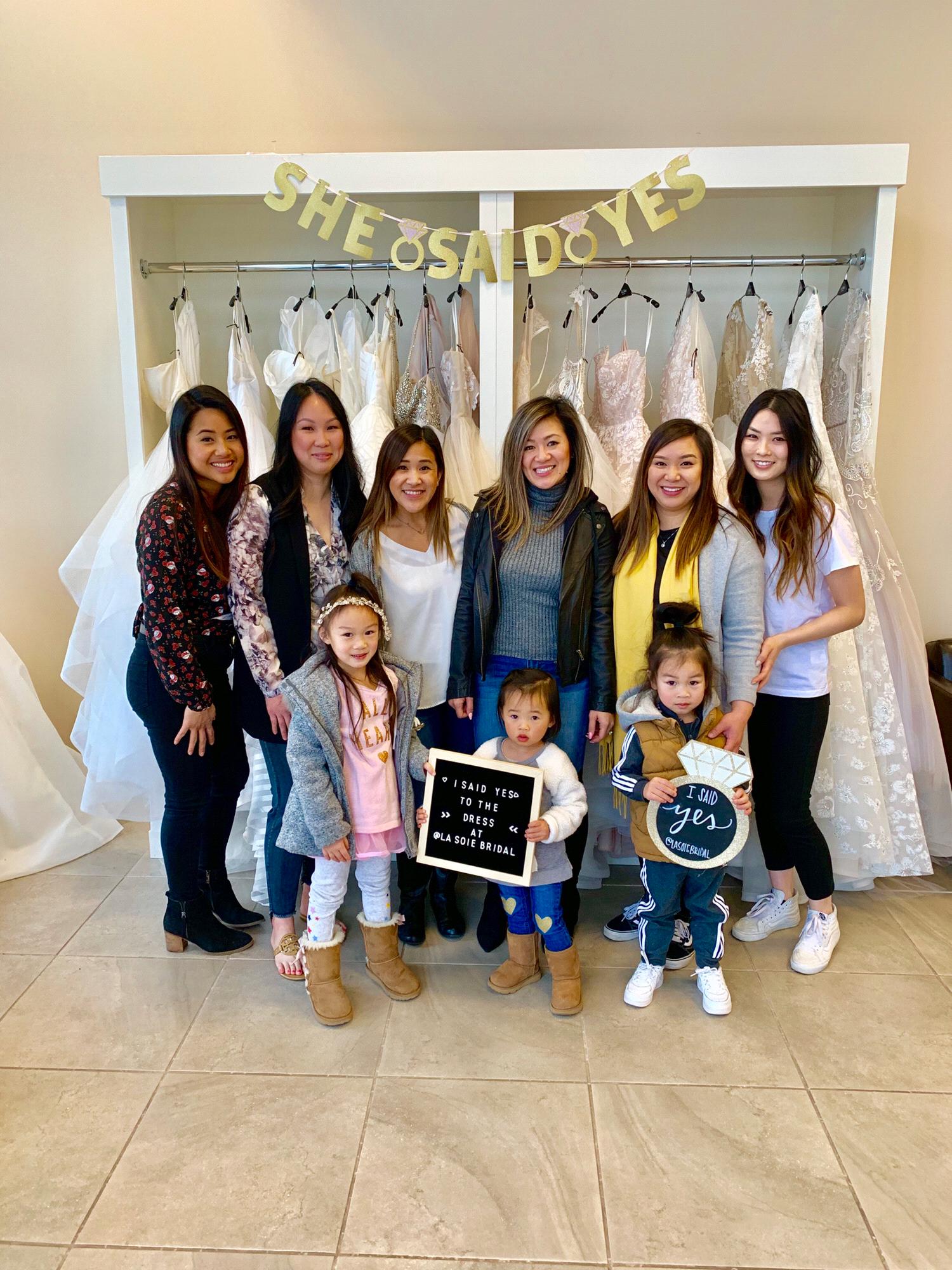 I said YES! At La Soie Bridal.