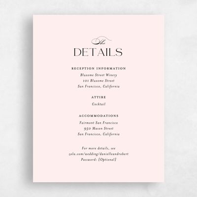 Lightest Blush, Pink Wedding Enclosure - Hilltone