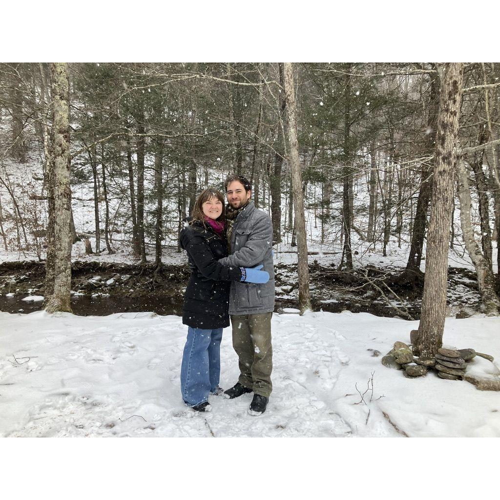 Standing in the spot where we'll get married!