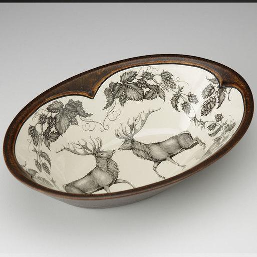 Laura Zindel - Large Serving Dish: Red Buck & Hops