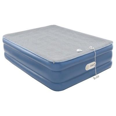 AeroBed Quilted Foam Topper Queen Air Mattress with Built in Air Pump - Blue