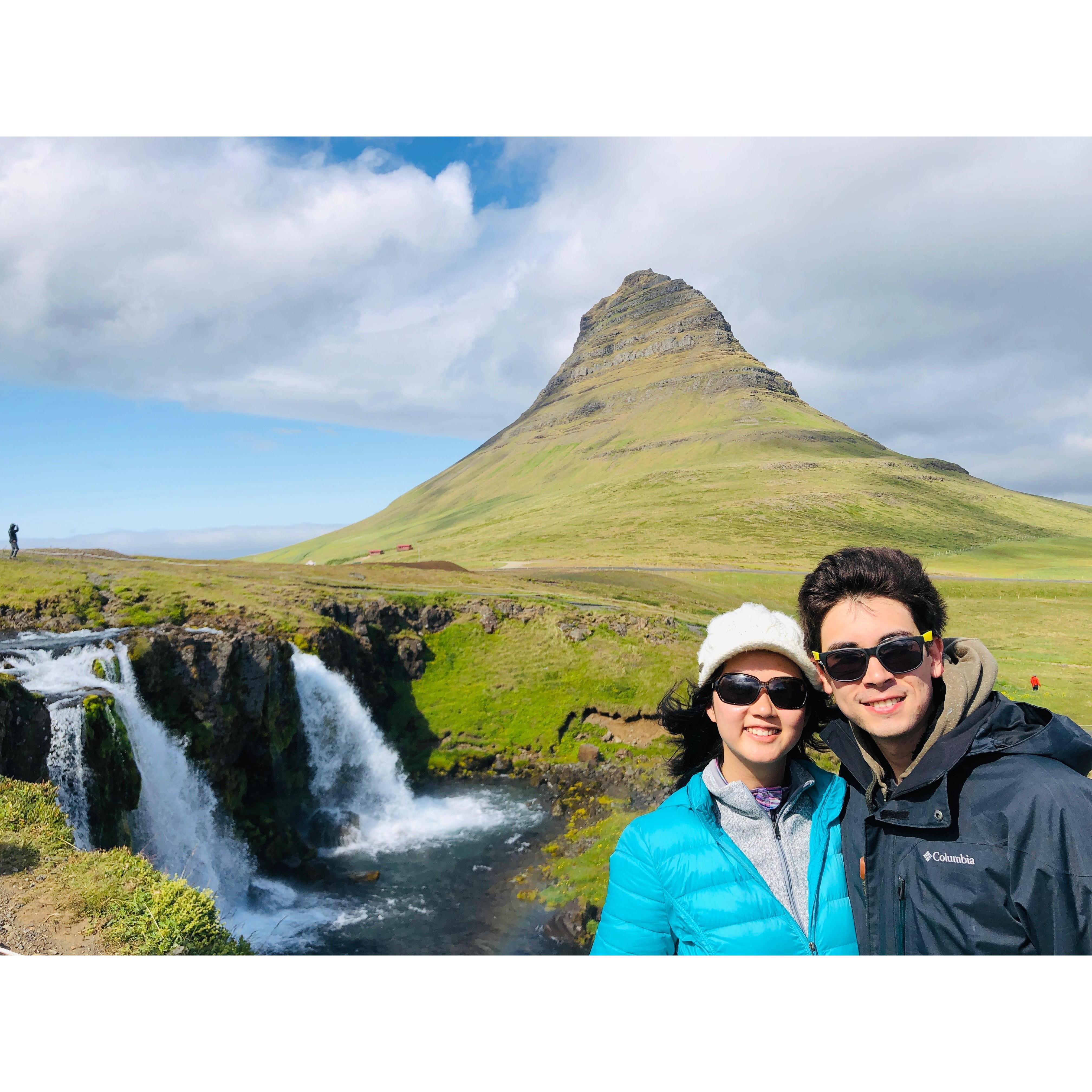 Kirkjufell Mountain and waterfall in Iceland (June 2019)