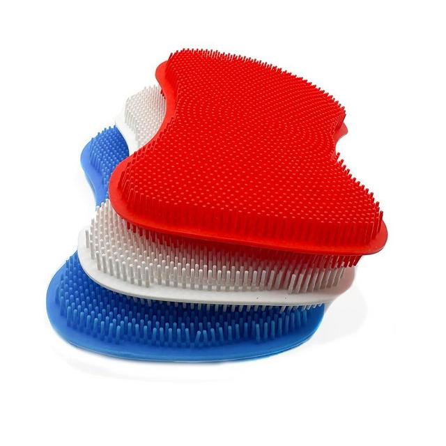 Lubrima Silicone Sponges Kitchen, Sponges for Dishes 3 Dish Scrubber Kitchen Gadgets Scrub Brush Cleaning Sponges