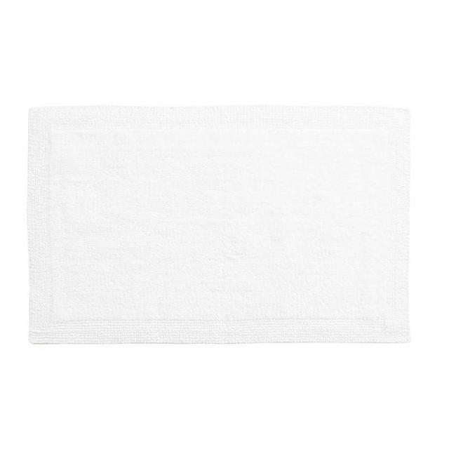White Classic Organic Tufted Border Mat, 21 x 34"