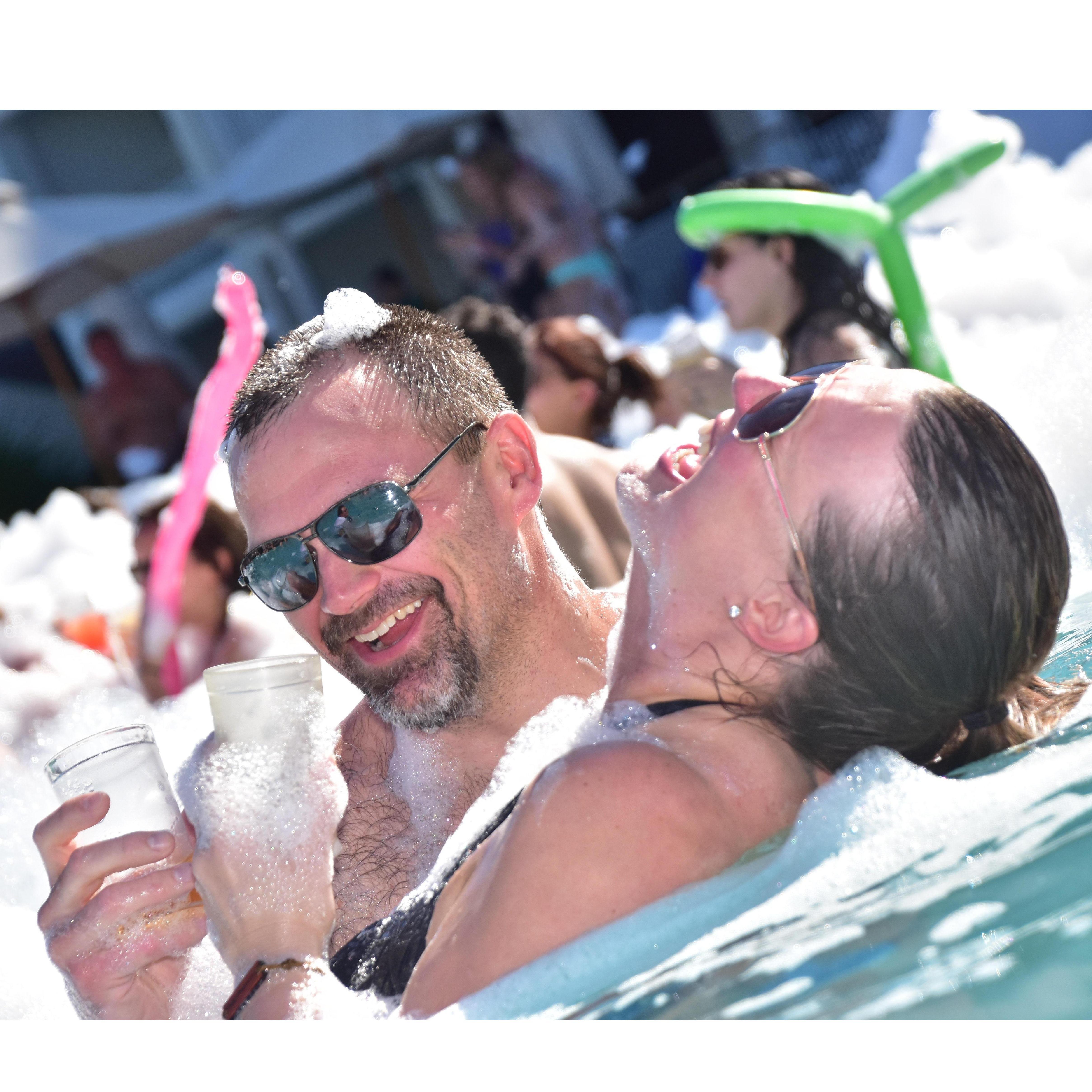Foam party in Mexico. We had the best time!