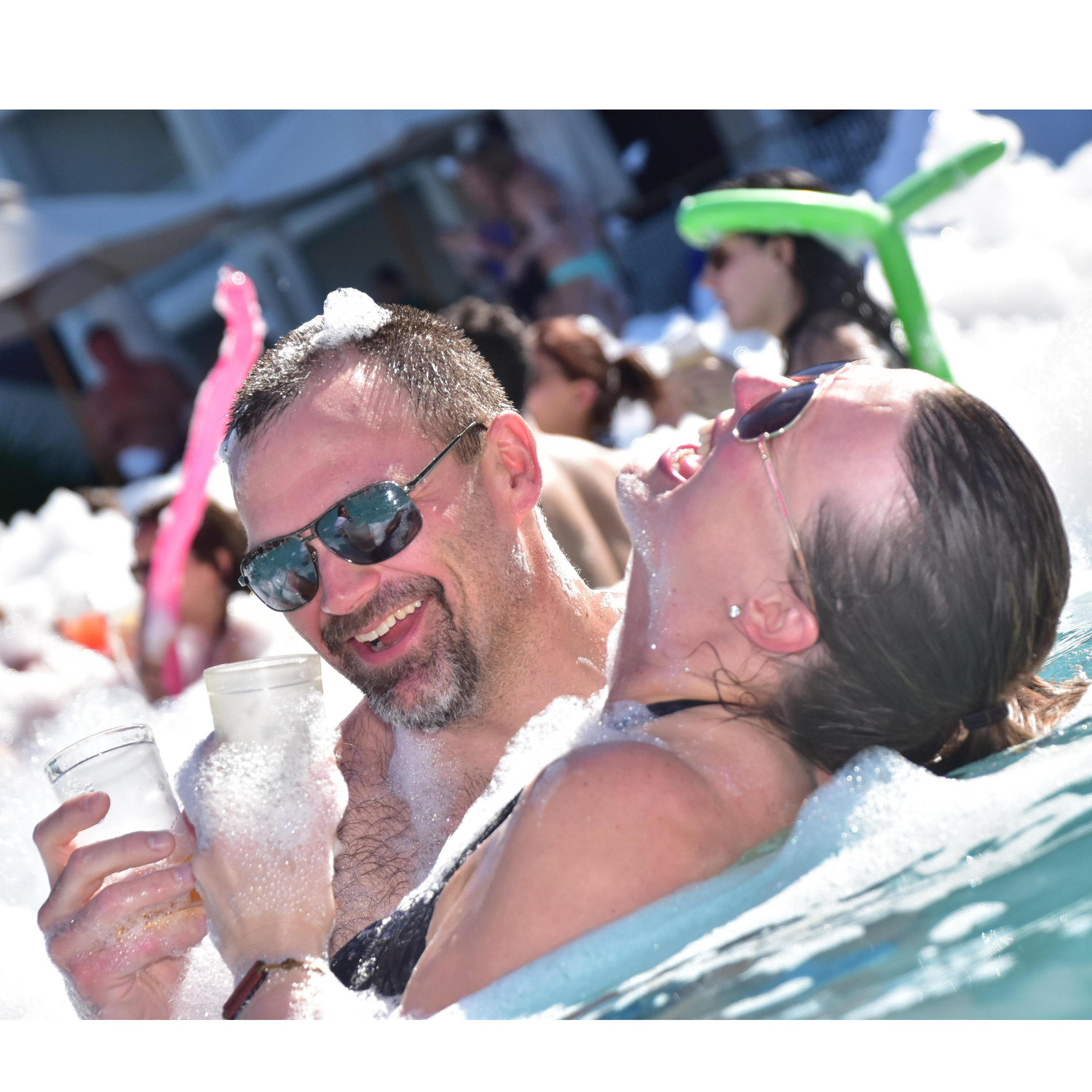 Foam party in Mexico. We had the best time!
