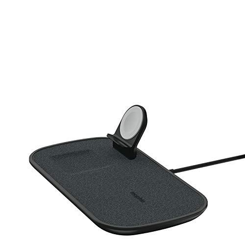 mophie 3 in 1 Wireless Charge Pad - Qi Wireless Charging Pad for Apple iPhone, Airpods, and Apple Watch - Black