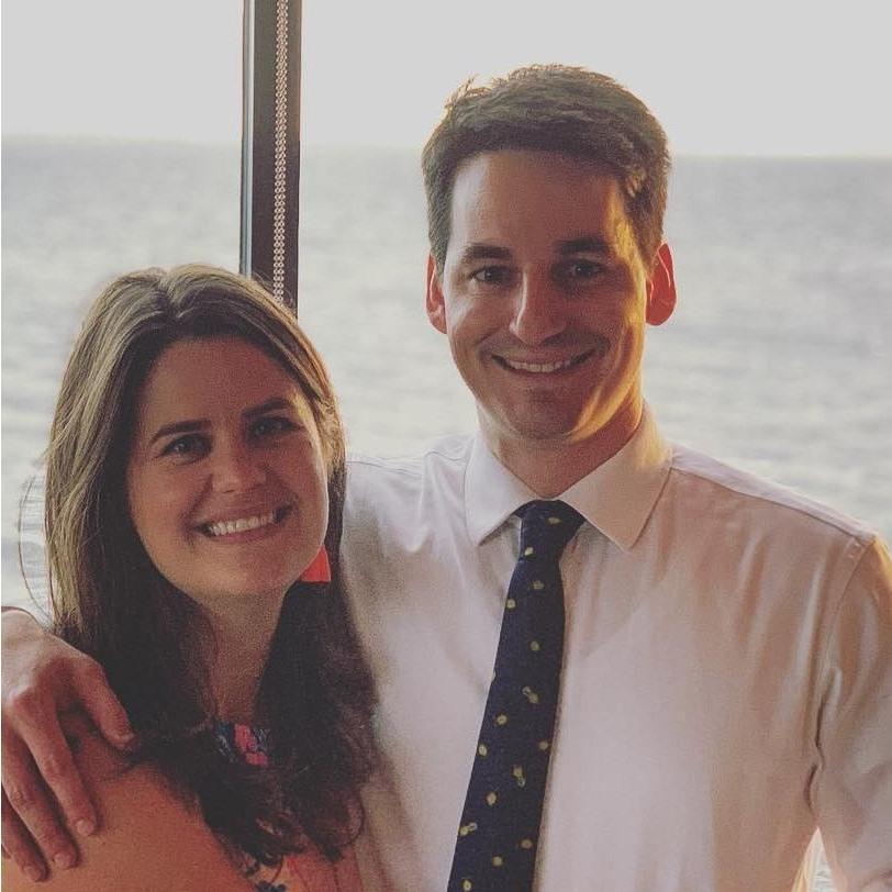 At the reception of Kayla and Joel's Wedding <3 with the Gulf of Mexico in the background