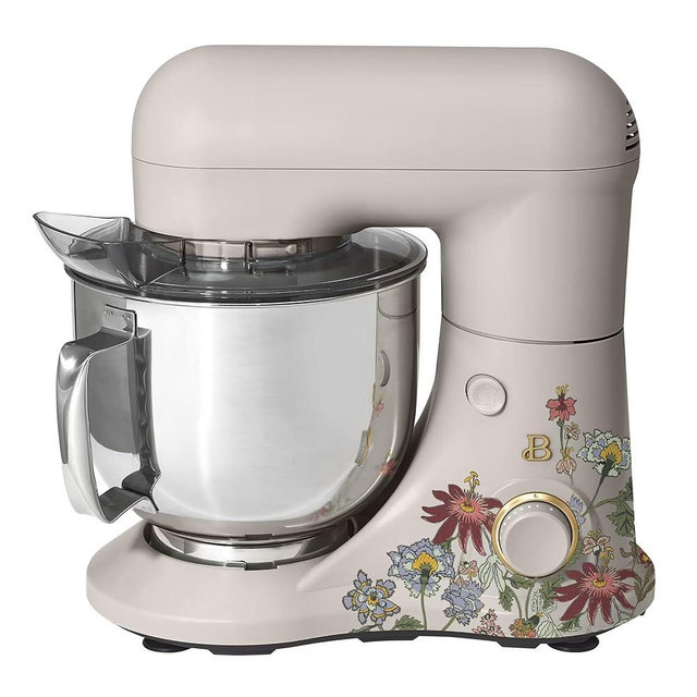 5.3 Qt Stand Mixer, 300W Electric Kitchen Mixer with 12 Speeds, Tilt Head Design, Stainless Steel Bowl, Dough Hook Whisk Beater Splash Guard (Wildflower Porcini Taupe)