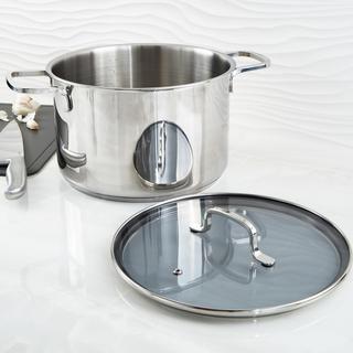 DiNA Helix Stainless Steel Stockpot with Glass Lid