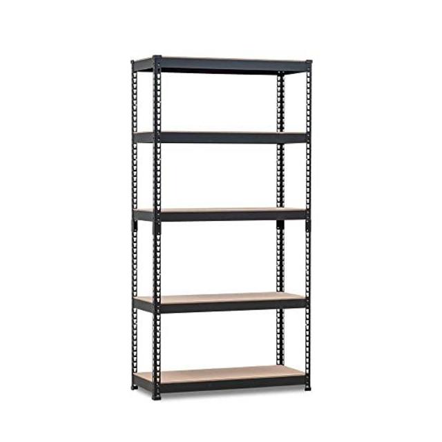 HOMEDANT 5-tier Metal Shelving Unit Adjustable Garage Storage Utility Rack Heavy Duty Shelves Organization Multipurpose Shelf Warehouse Basement Kitchen Living Room 35.9"L x 16.2"W x 71.3"H, 1 Pack