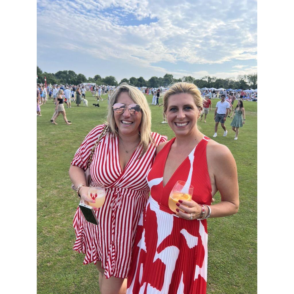 Nicole and our friend Stephanie Skelley looking good at the Newport Polo grounds