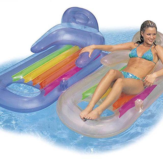 Intex King Kool Lounge Swimming Pool Lounger with Headrest - Set of 2 (Pair)