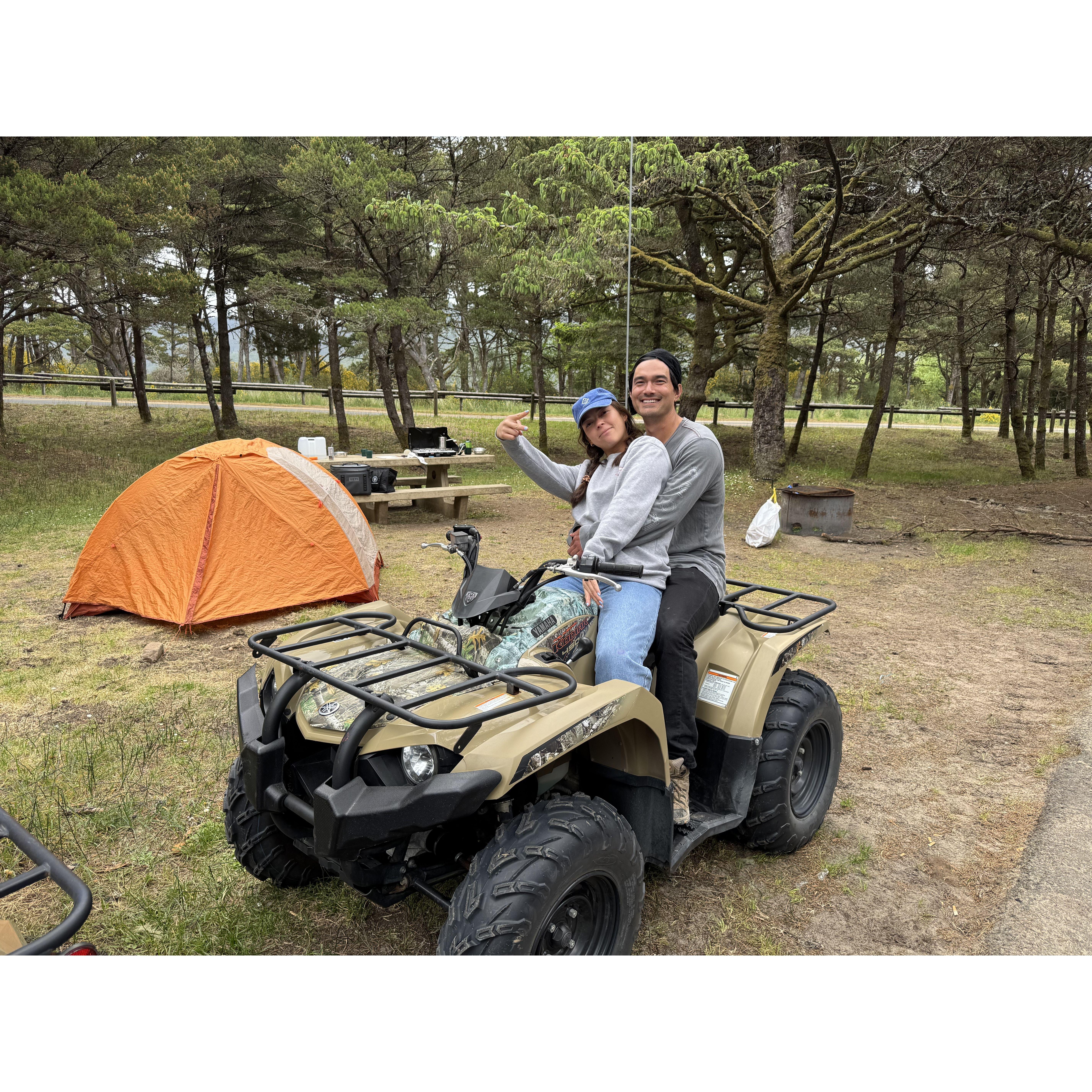 ATVing and camping on the Oregon Coast