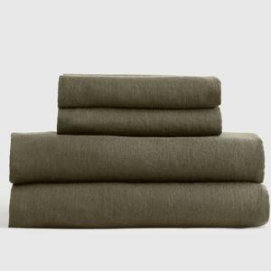 Linen Sheets | Quince in Dusty Olive King