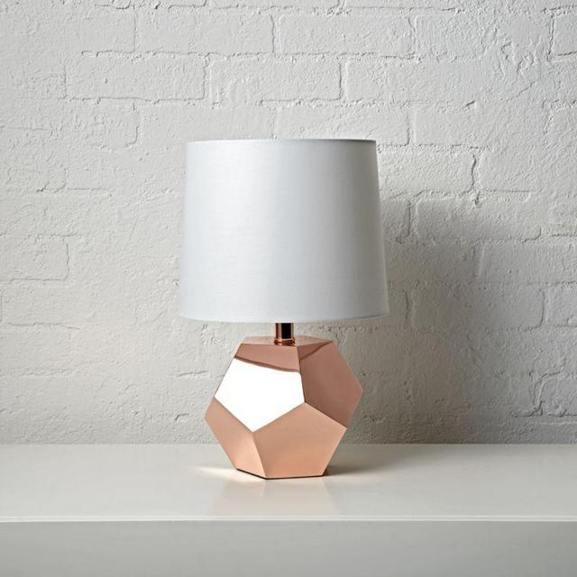 Geometric Rose Gold Lamp