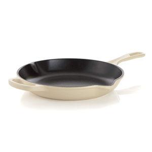 Le Creuset Signature 10.25" Cream Enameled Cast Iron Skillet + Reviews | Crate & Barrel