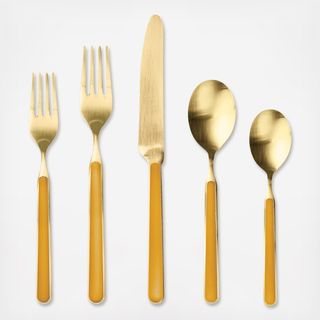 Fantasia Ice Oro 5-Piece Flatware Set, Service for 1
