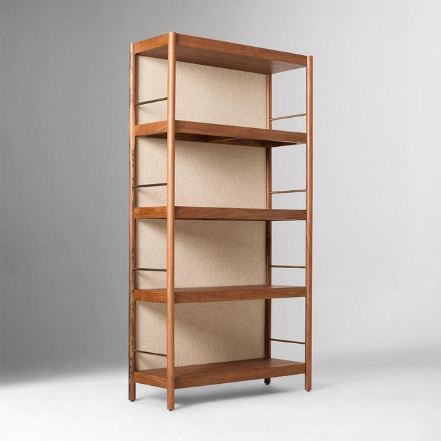 Jut 36" Bookcase, Cool Walnut