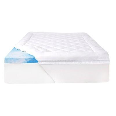 3+1 Memory Foam Mattress Topper with Fiber Fill Cover - Sealy