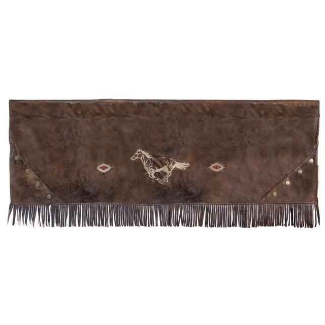 Flying Horse Faux Leather Valance
