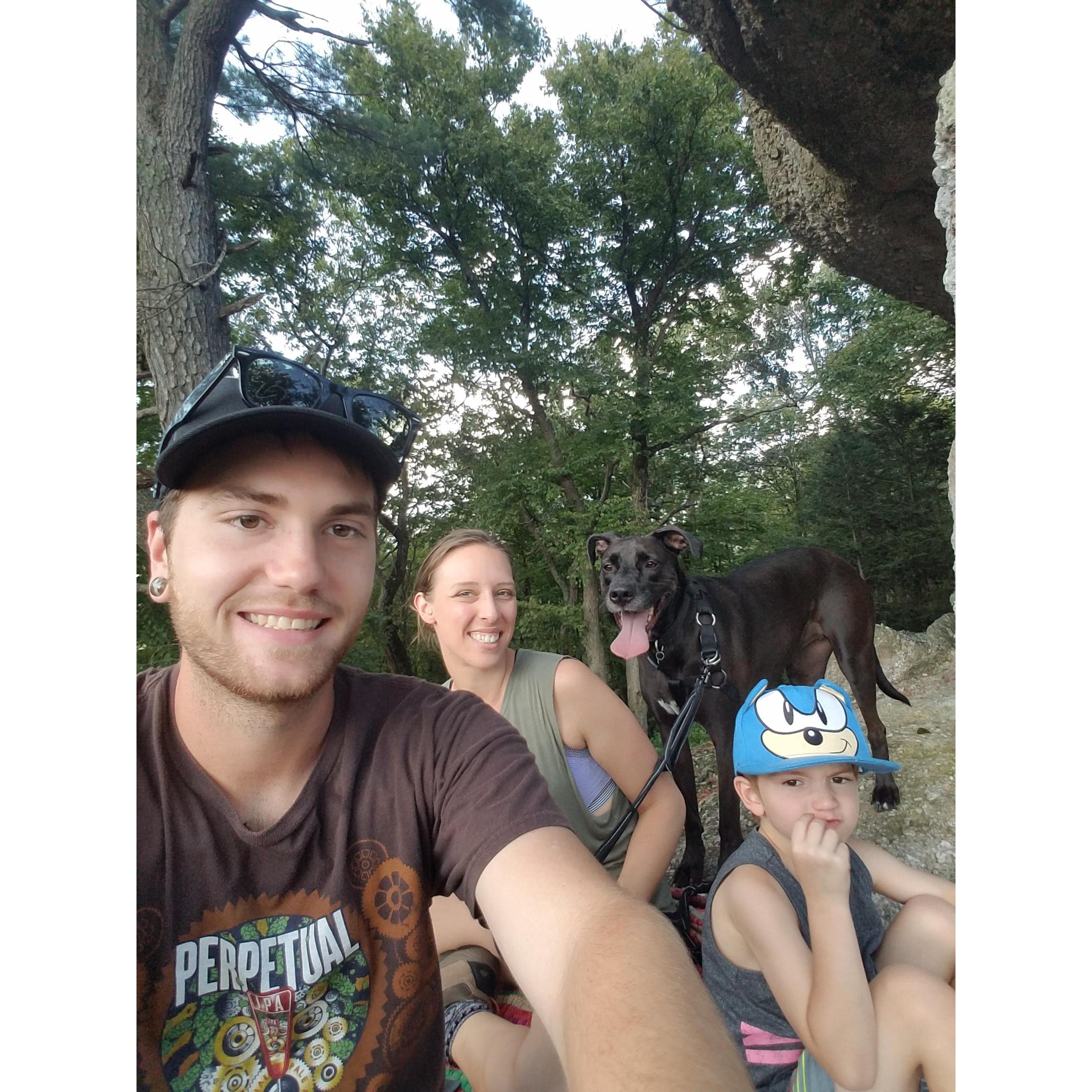 Hiking at Boxcar Rock