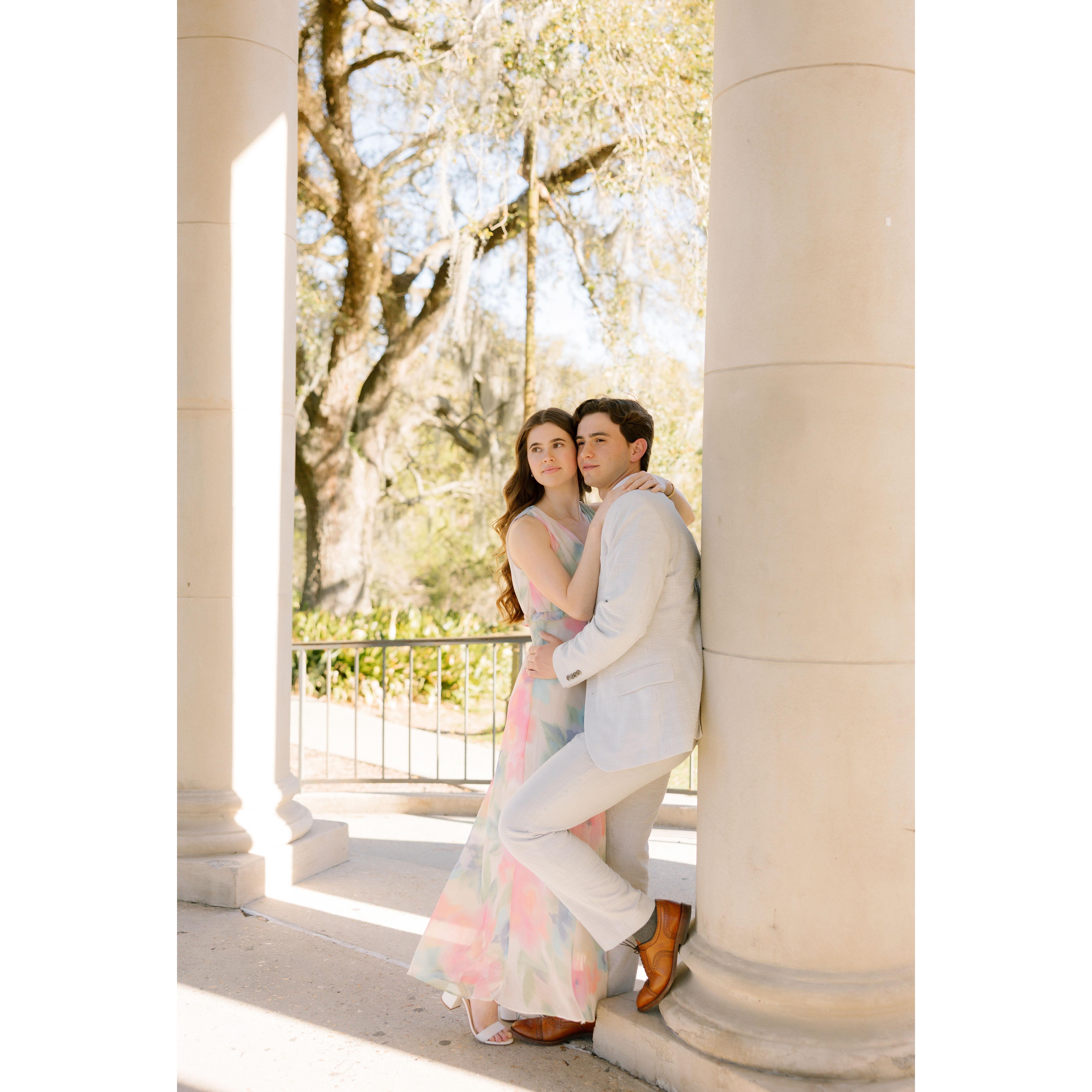 Engagement photos in City Park, New Orleans