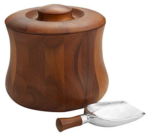 Nambé MT0914 Nara Wood Ice Bucket, Medium, Brown