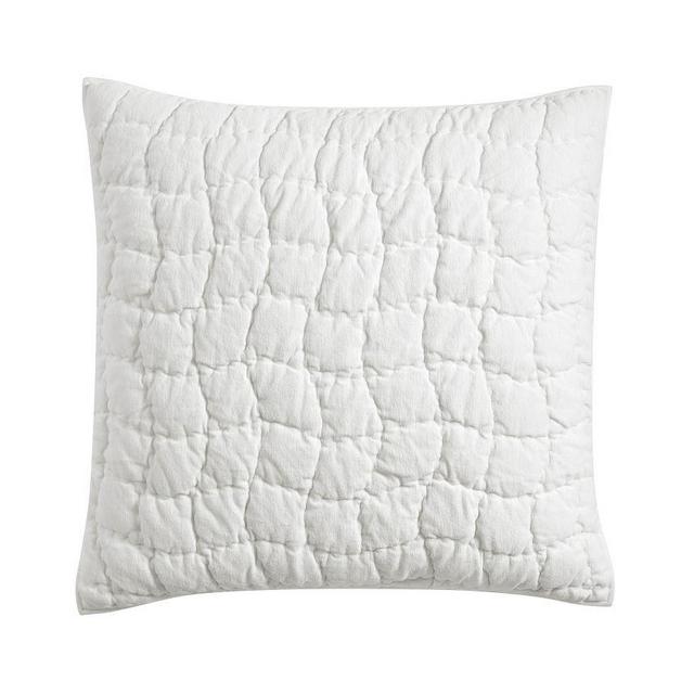 Cozy Cloud Handcrafted Quilted Sham, White, Euro