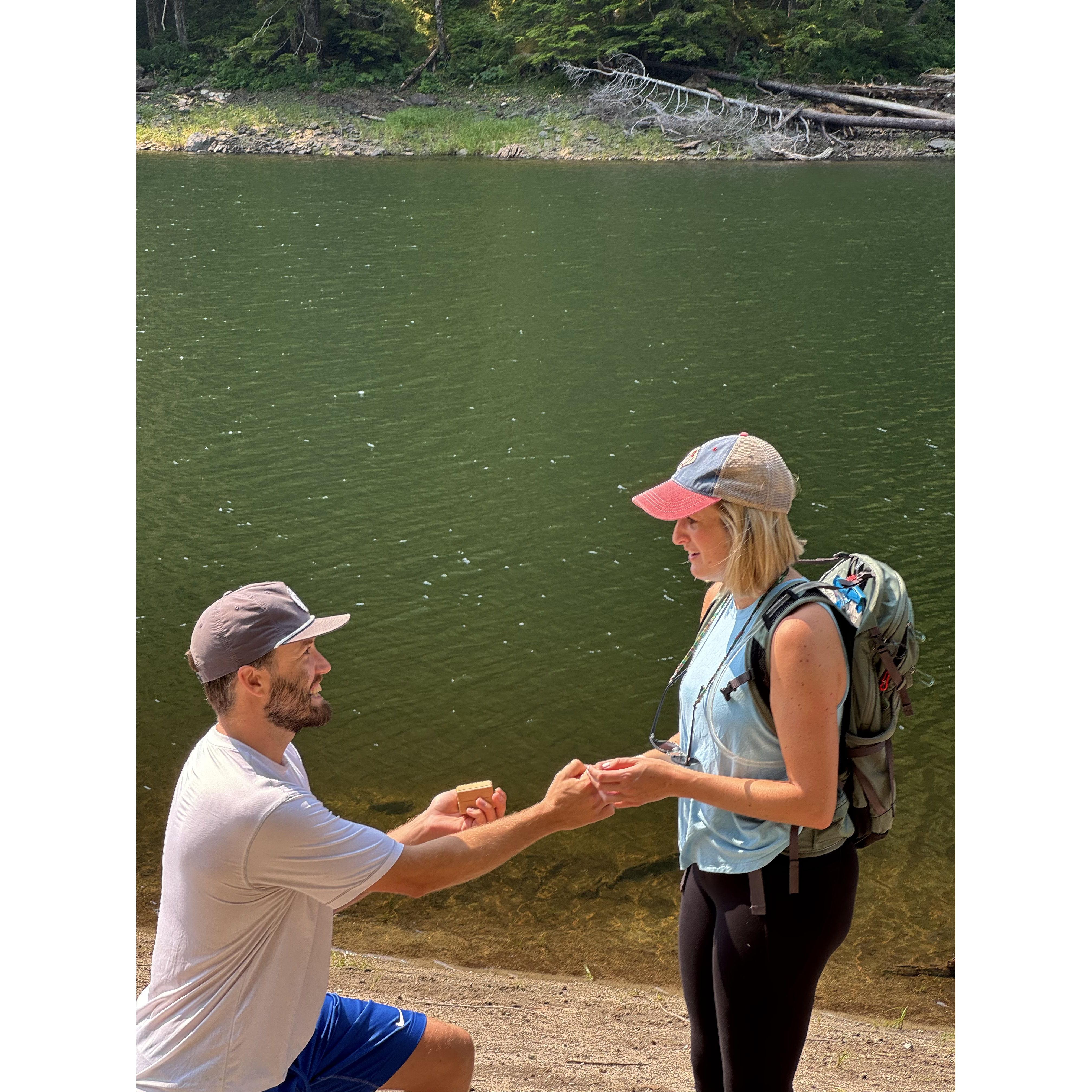 The proposal at Barclay Lake! -August 2nd, 2024